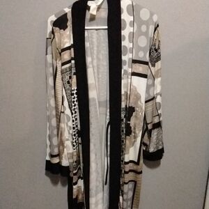 Womans S Diamond Supply Co Black and Cream Robe Intimates